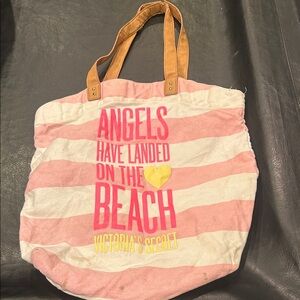 Victoria's Secret Pink and Cream Beach Tote